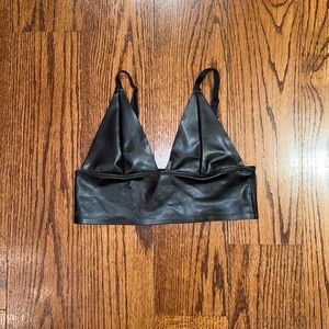 MYSTIQUE BOUTIQUE Faux Leather Tank Bralette